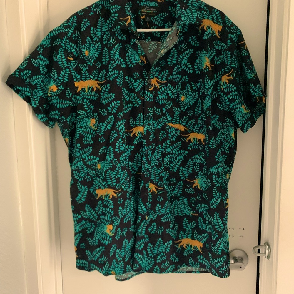 Mens Short Sleeve Button Down